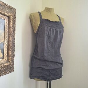 Y2K Paris Hilton Vibes Victoria's Secret VSX Gray Metallic Long Stretch Tunic M